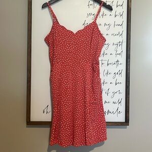 41 Hawthorn Scalloped Polkadot Sun Dress with Pockets Size L